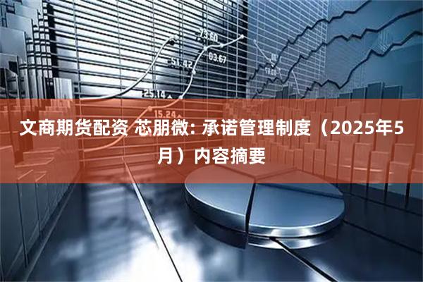 文商期货配资 芯朋微: 承诺管理制度（2025年5月）内容摘要